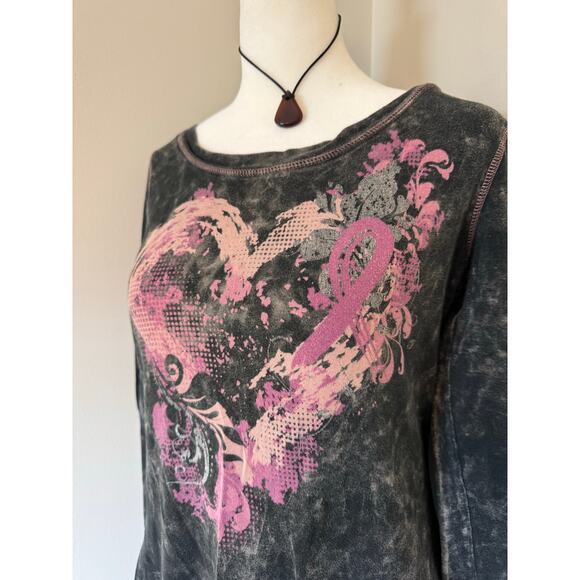 Y2K One World Long Sleeve Top Size M - Picture 3 of 6